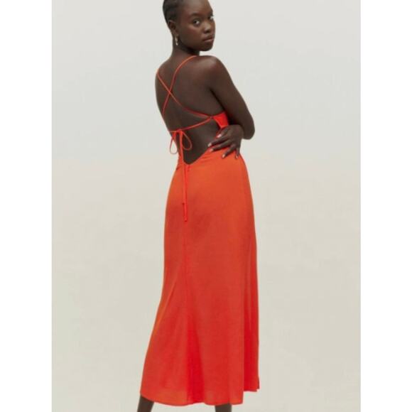 Reformation 8 Amani maxi dress Hot Day red - Picture 3 of 7